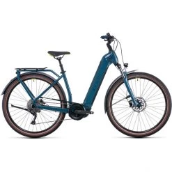 Cube Vélos De Trekking électriques Kathmandu Hybrid ONE 625 Entrée Basse, Bleu