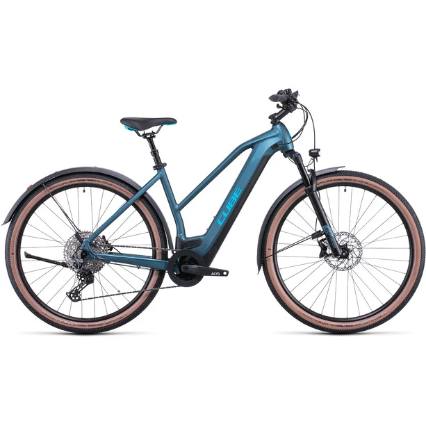 Cube Vélos De Trekking électriques Nuride Hybrid EXC 625 Allroad Trapèze, Bleu 1 Cube Vélos De Trekking électriques Nuride Hybrid EXC 625 Allroad Trapèze, Bleu