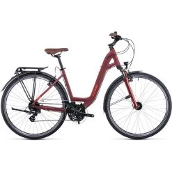 Cube Vélos De Trekking Femme Touring Entrée Basse, Rouge