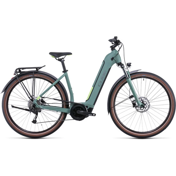 Cube Vélos De Trekking électriques Touring Hybrid ONE 500 Entrée Basse, Vert 1 Cube Vélos De Trekking électriques Touring Hybrid ONE 500 Entrée Basse, Vert
