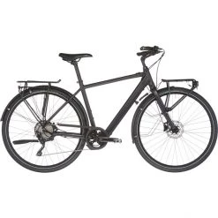 Rabeneick Vélos De Trekking électriques TC-E Carry Deore 10 Vitesses Disque Diamant, Noir
