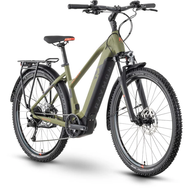 R-raymon Vélos De Trekking électriques CrossRay E 5.0 Trapèze, Olive/noir 1 R-raymon Vélos De Trekking électriques CrossRay E 5.0 Trapèze, Olive/noir